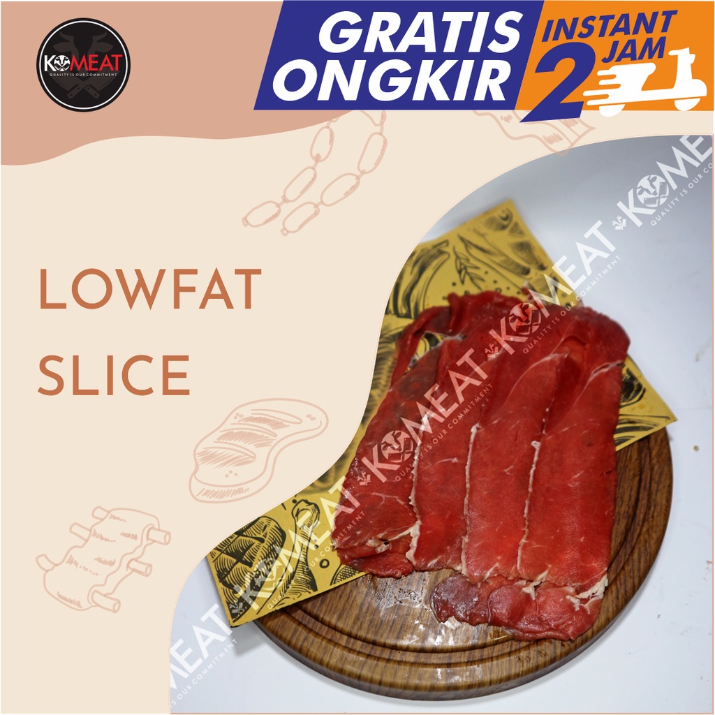 

Daging beef slice tipis sedikit lemak - low fat sliced beef - Sukiyaki Beef - Yakiniku Beef pack - pack 500gr