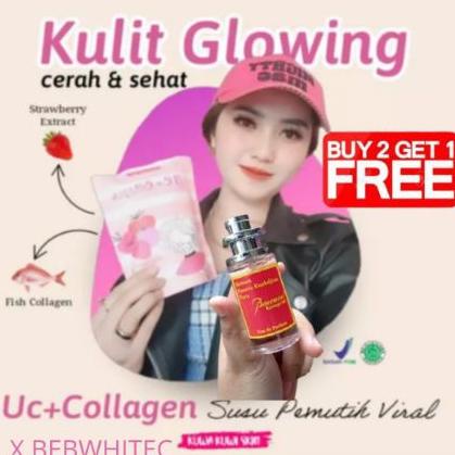 

3.3 Extra Bonus Uc collagen Minuman Pemutih Badan Wajah Bebas Jerawat Dan Flek Hitam Aman Buat Anak Smp Sma Ibu Hamil Menyusui Jadilah Yang Pertama