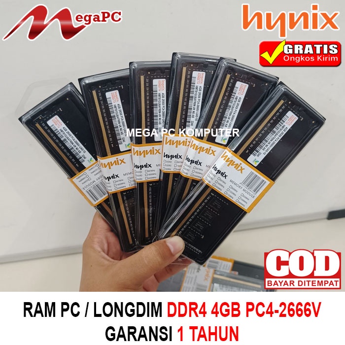 MEMORY RAM PC DDR4 4GB PC4-2666 LONGDIM GARANSI 1 TAHUN