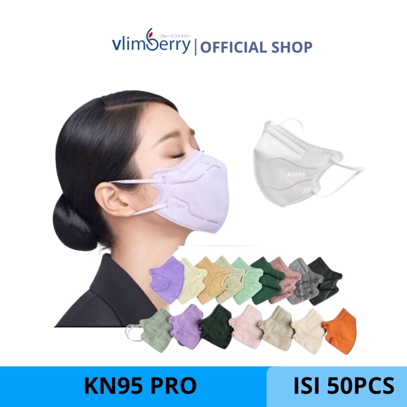 VLIMBERRY Masker KN95 Earloop Pro Isi 50 Pcs