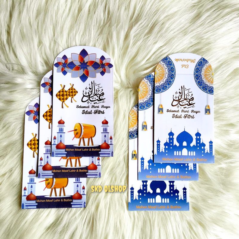 

Amplop ampau lebaran medium Poli Embos Gold Premium (isi 5 lembar)