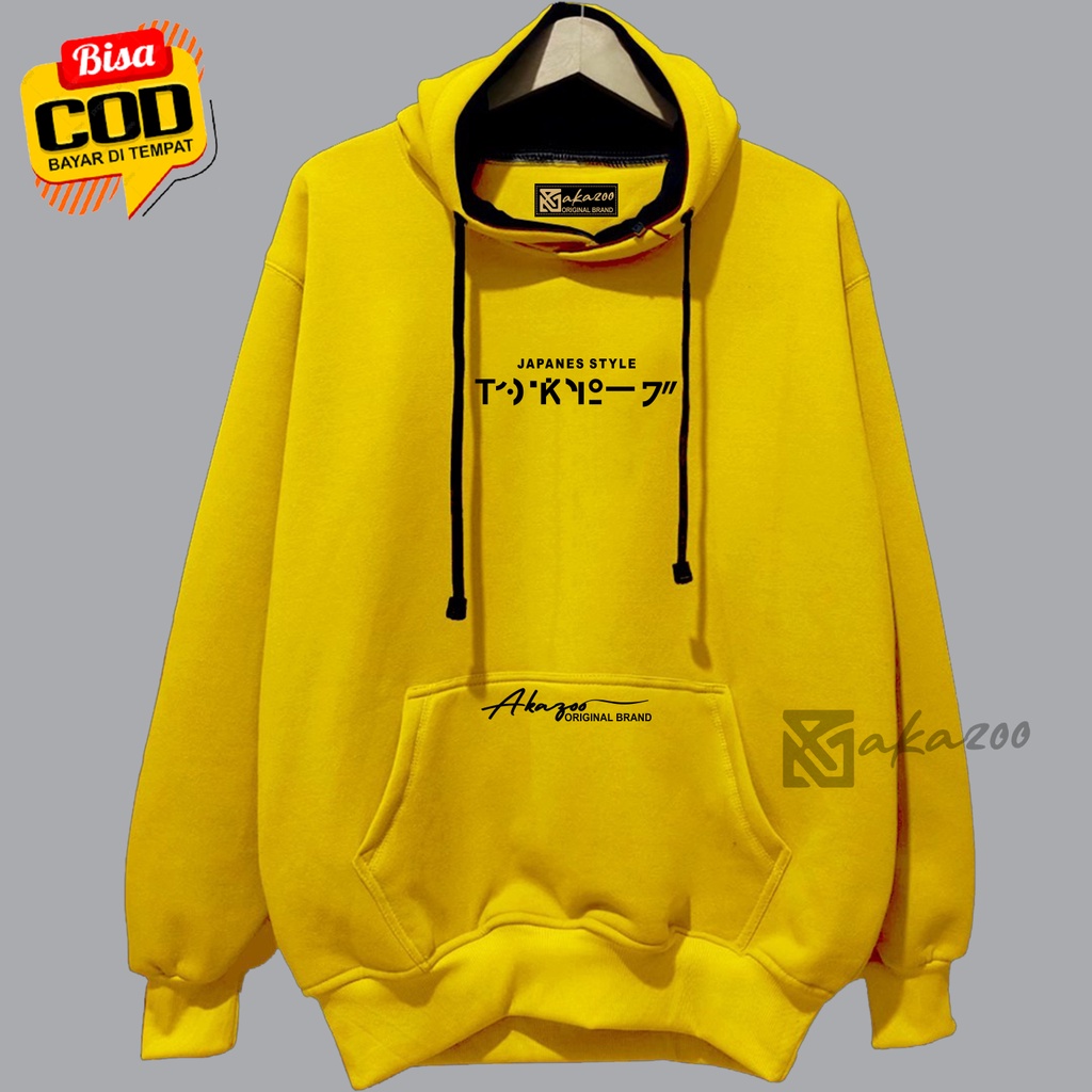 SWITER PRIA DISTRO JPN kuning japanese style hoodie ovesize korean style unisex premium akaz