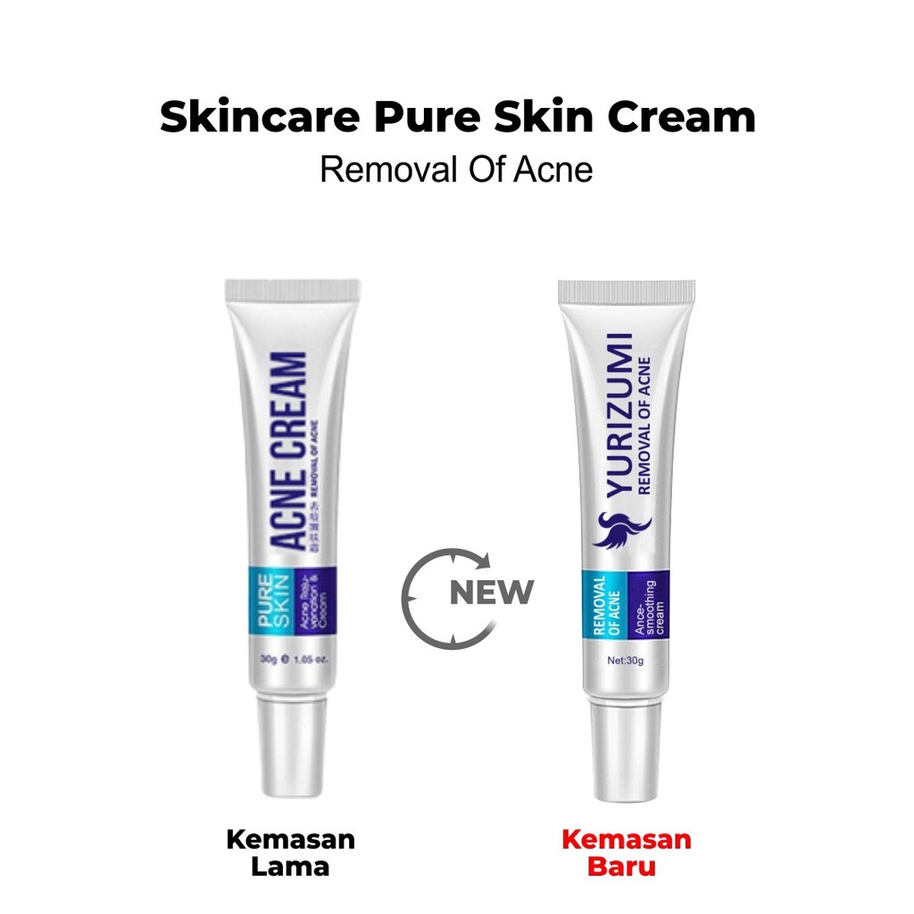 Pure Skin CREAM / Cream Jerawat Paling Ampuh Menghilangkan Jerawat / Removal of Acne Cream - 30gr