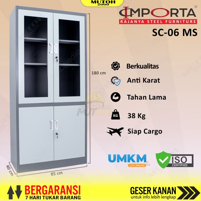 

Importa Sc-06 Bt/Ms Lemari Arsip Besi Pintu Kombinasi Swing Star Seller