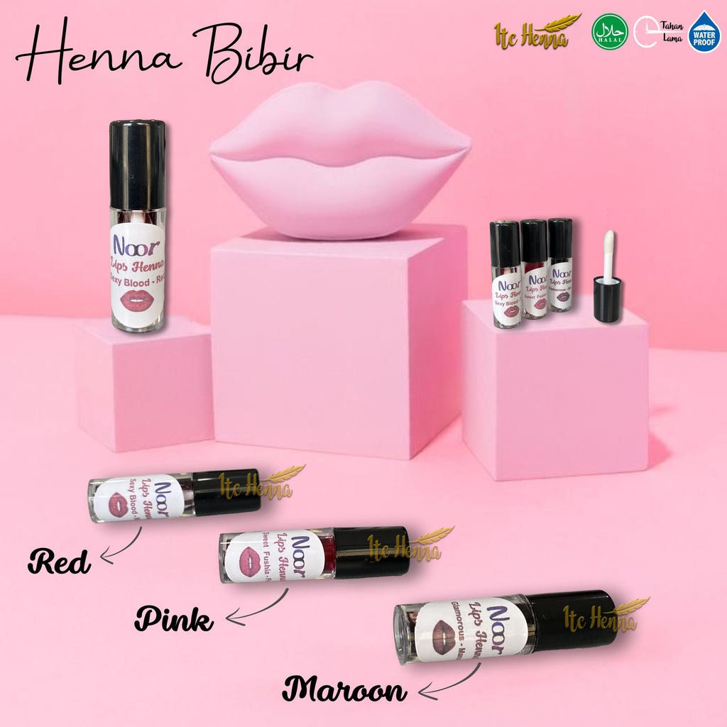 Henna Bibir / Lips Henna Tube Asli Halal