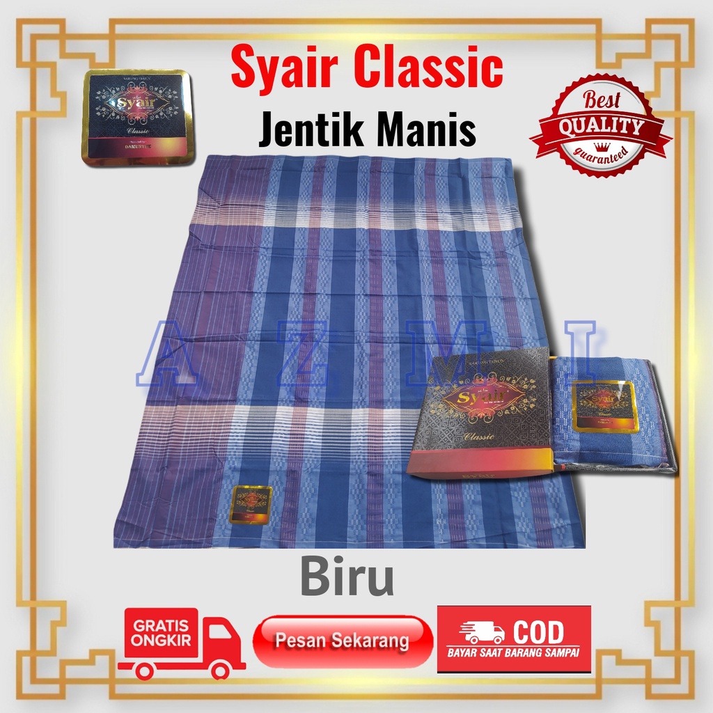 Promo Sarung Syair Classic Jentik Manis Sarung Tenun Kualitas Premium, DIJAMIN!!!