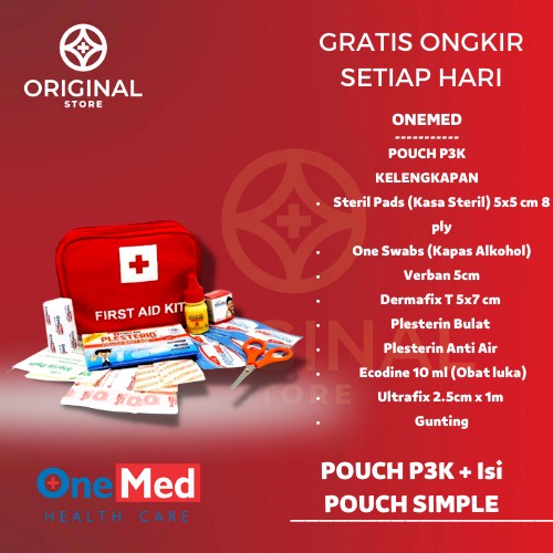 OneMed P3K Pouch First Aid Bag Kit OneMed