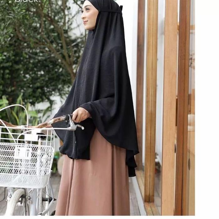 ♦ JILBAB INSTAN BERGO CRINKLE JUMBO XXL ֍