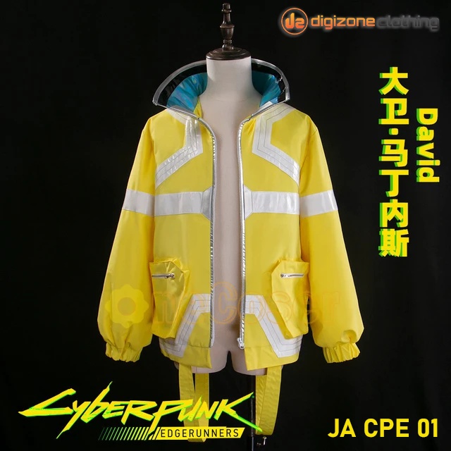 Jaket Anime Game Cyberpunk Edgerunner David Martinez Cosplay