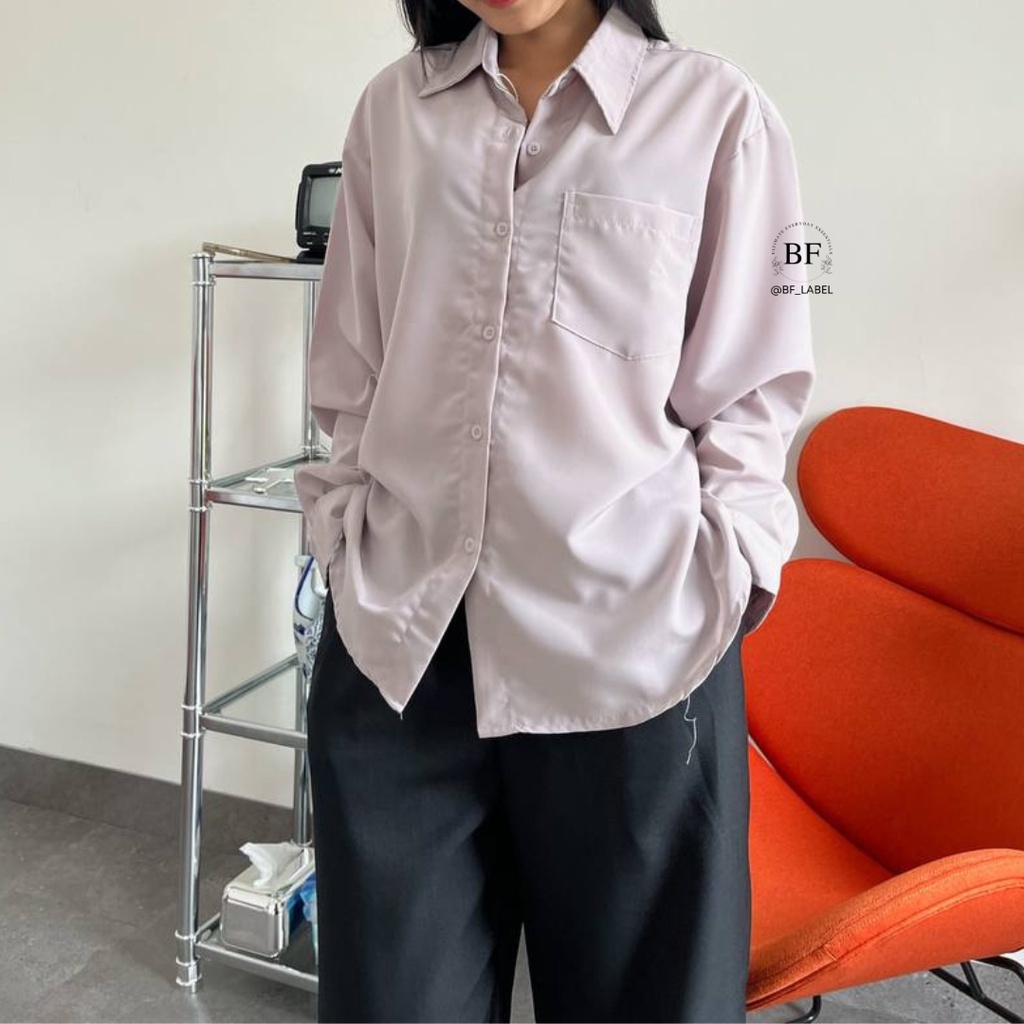 Arabella Shirt 2170 | Loose Shirt | Kemeja Basic Wanita | Kemeja Lengan Panjang by @bf_label