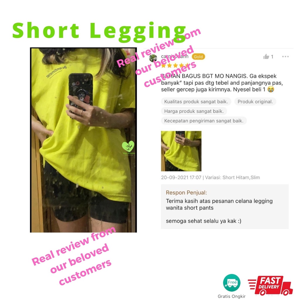 [Outfits] Legging Pendek Size Slim &amp; Jumbo / Short Pants / Leging / Shot / Strit / Setrit / Sot