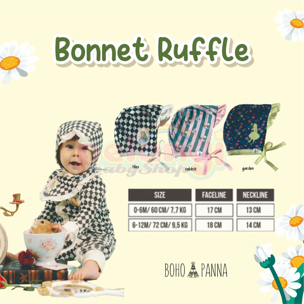 BOHOPANA | BOHO | BOHO PANNA BONNET RUFFLE | BONNET BAYI MOTIF DISNEY