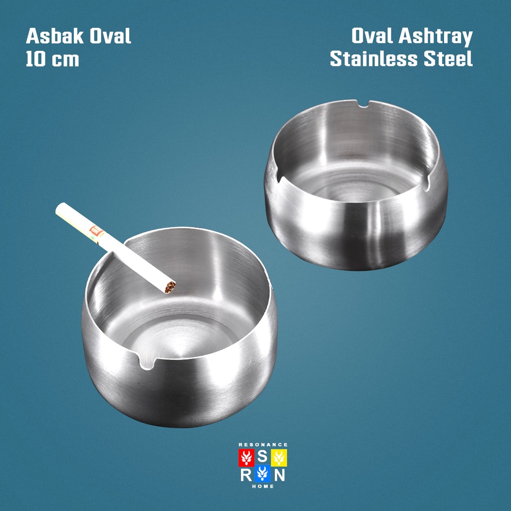 Asbak Oval Stainless 10 cm / Resonance Home