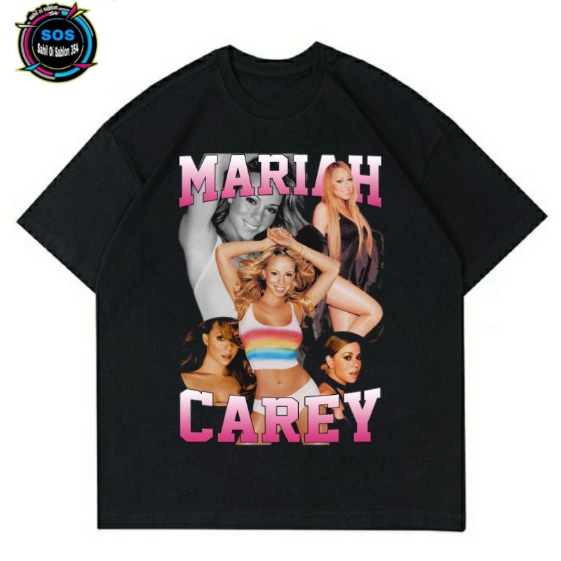 KAOS T-SHIRT MARIAH CAREY PENYANYI T-SHIRT VINTAGE BOOTLEG Rap tee baju kaos pria wanita Anak Dewasa