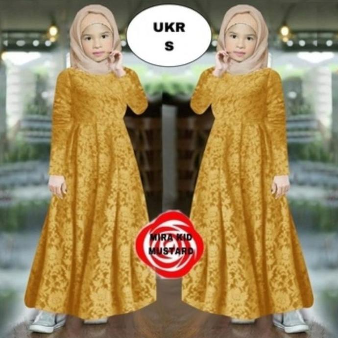 Gamis Anak Baju Muslim Brokat Anak Perempuan Syari Kid Gamis Lebaran