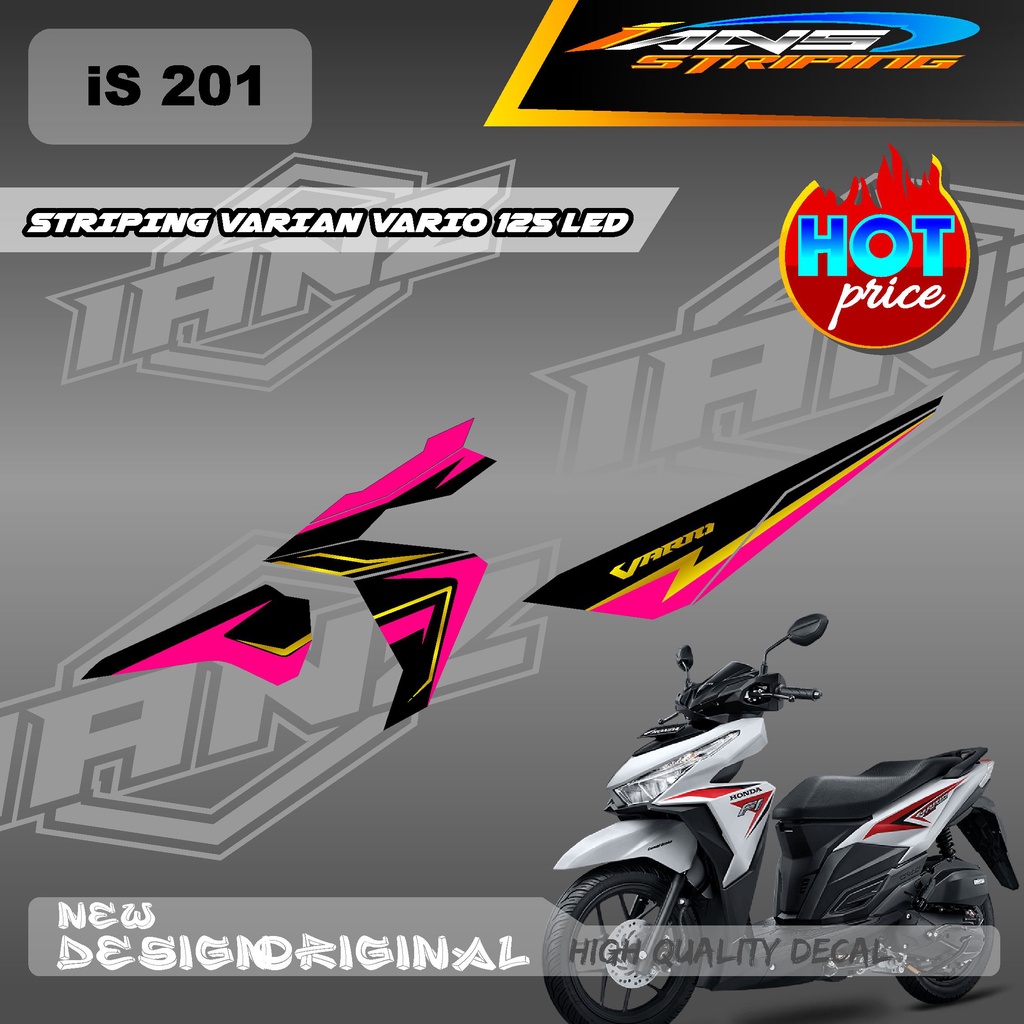DECAL STIKER VARIO 125 LED NEW CUSTOM VARIAN / STIKER MOTOR HONDA VARIO 125 LED / STIKER KERETA VARIO 125 LED IS201