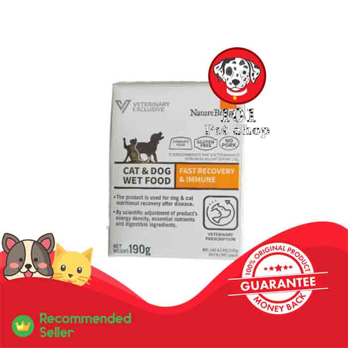 Makanan Basah Nature Bridge Wet Food Cat &amp; Dog Recovery &amp; Immune 190g