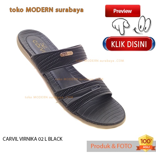 Sandal wanita casual sendal slide flat selop cewe trepes CARVIL VIRNIKA 02 L