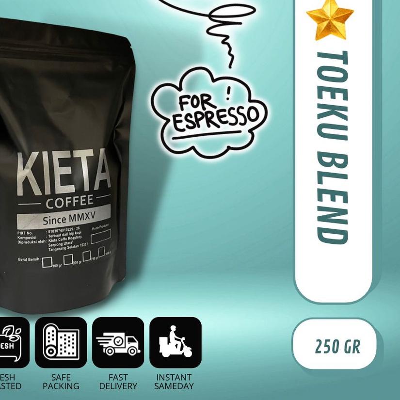 

✷ 250gr Biji Kopi TOEKU Blend 100% Arabika untuk Kopi Susu ➺