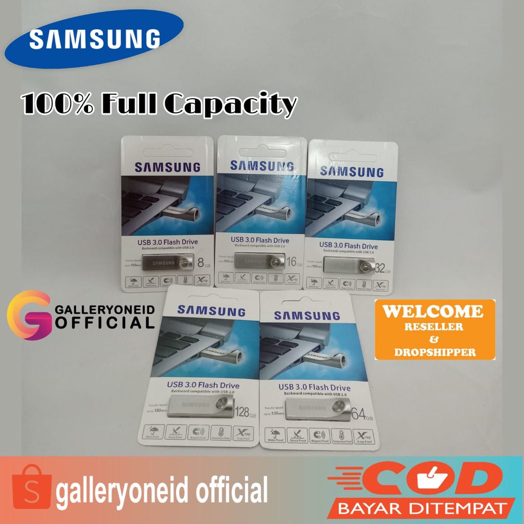 Samsung Flashdisk USB 3.0 flashdrive High Speed Kapasitas 8 16 32 64 128 GB