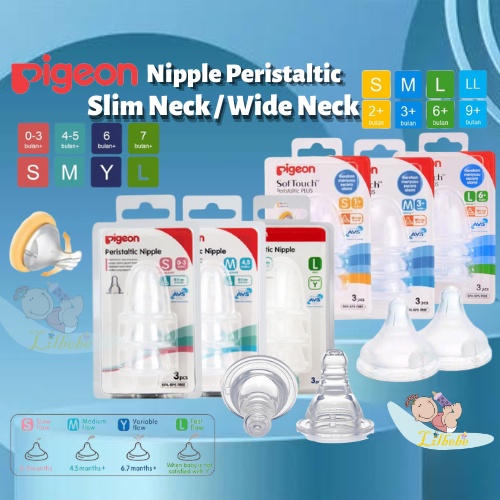 SALE Buy 2 Get 1 FREE - Botol Susu Pigeon PP Wide Neck Wideneck Soft Touch Peristaltic PLUS 240ml 240 ml || Nipple Wide Neck Wideneck / Slim Neck Nipple Blister isi 3 S M L - Pengganti Dot Bayi