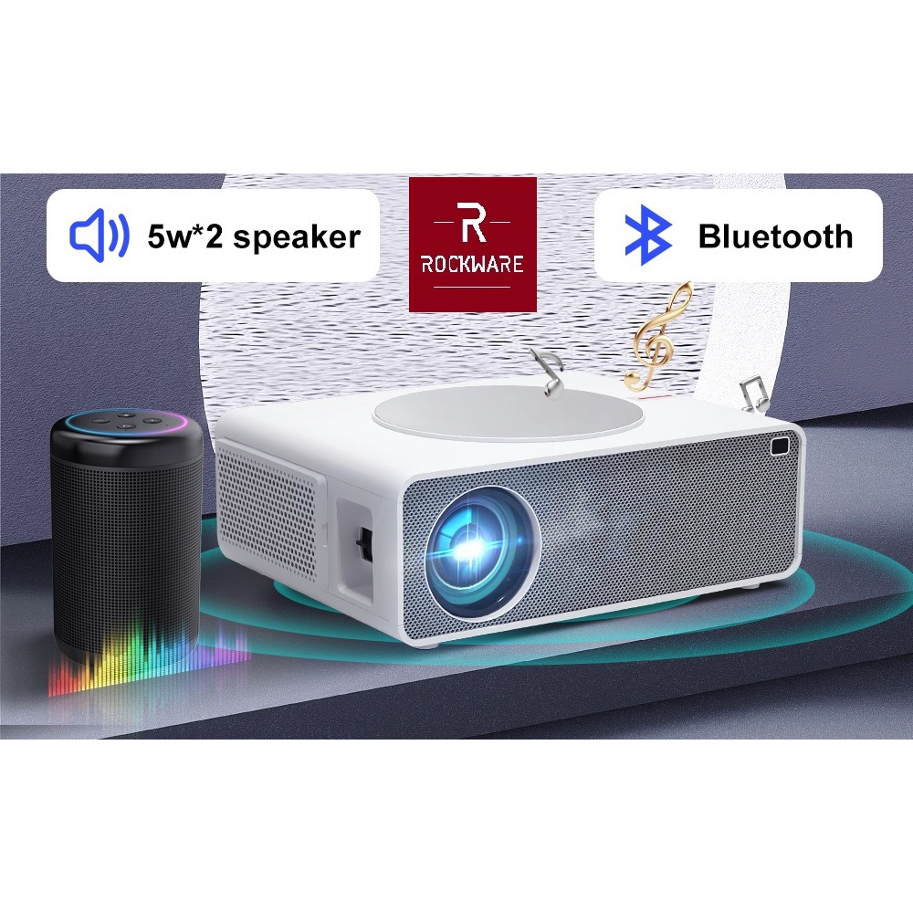 ROCKWARE RW-Q10A Proyektor Q10 ANDROID Projector 1080P 9500 Lumens