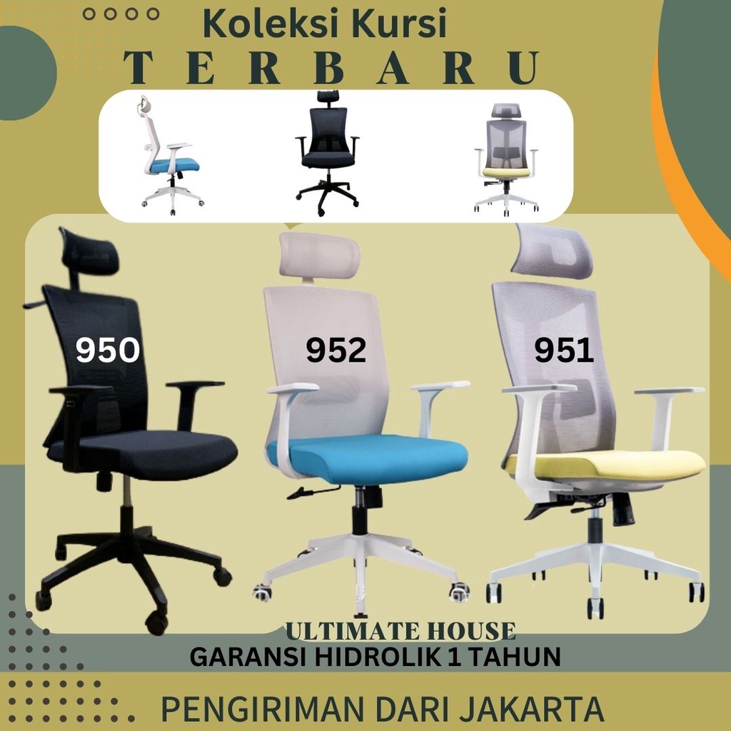 Kursi Kantor Kursi Kerja Staf Kursi Direktur Kursi Putar Sandaran Jaring