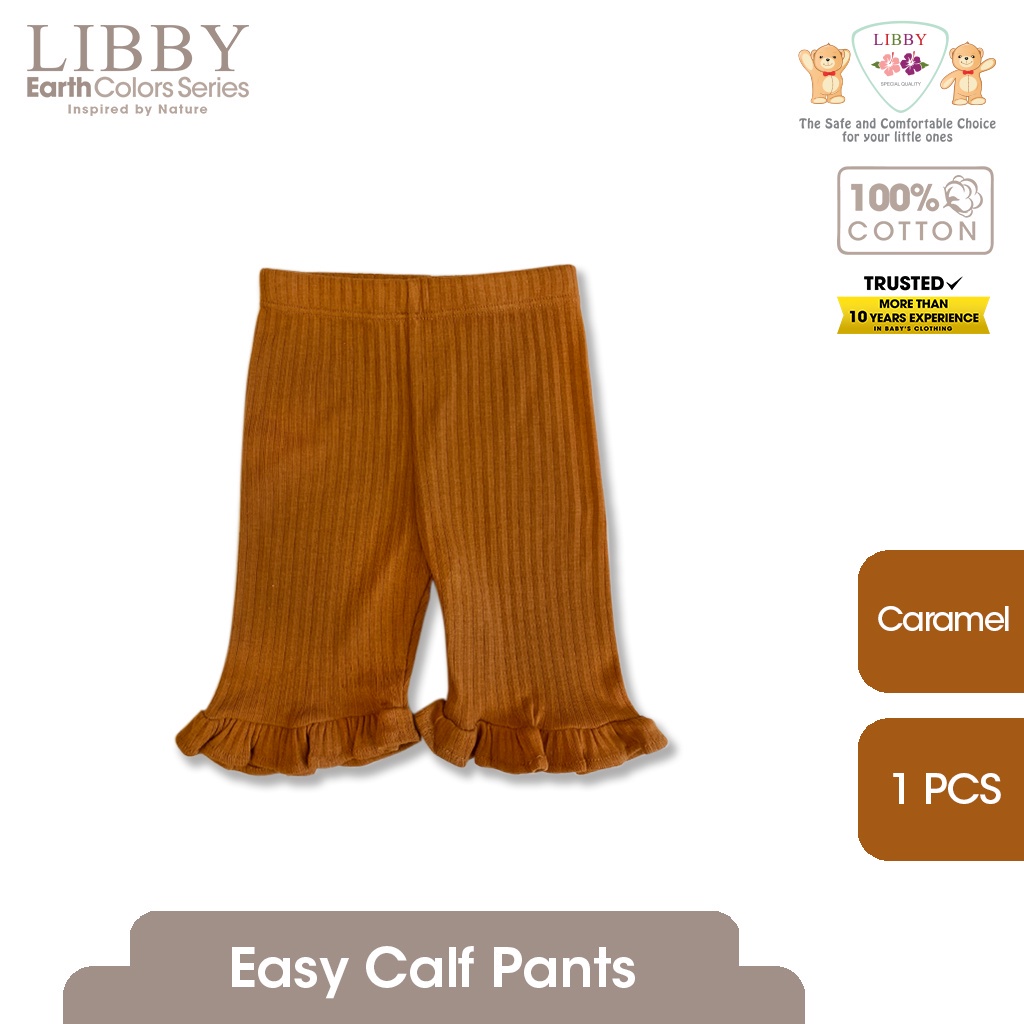 Libby Earth Colour Celana Calf Pants Girl 1PCS /Pack (Tersedia varian warna)