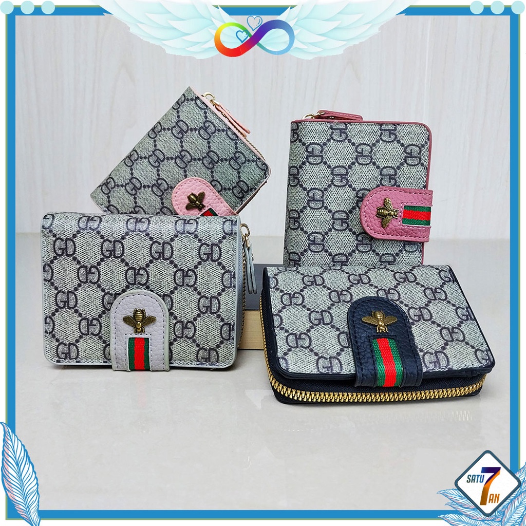 Satu7an D44 DOMPET LIPAT WANITA MOTIF GD LEBAH DOMPET UANG KERTAS KOIN CEWEK TERLARIS COD IMPORT