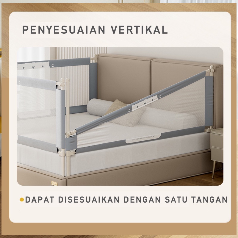 Pagar bayi anti-jatuh pagar pembatas samping tempat tidur anti-jatuh tempat tidur blok anak-anak baffle bayi pagar pembatas tempat tidur