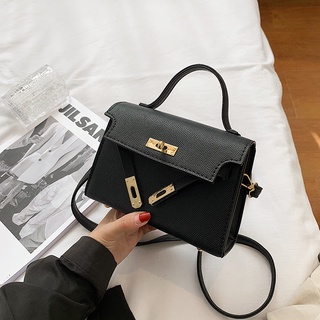 Mini Minimalist Flap Square Bag Turn Lock Square Bag Crossbody Bag Handbag 10020