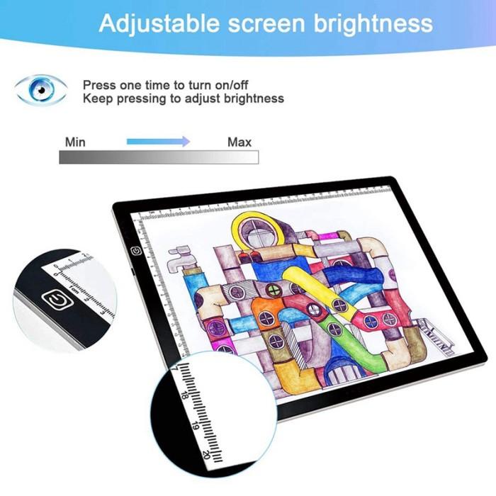 Vococal USB Powered Ultra-thin A4 LED Drawing Board Pad Animation