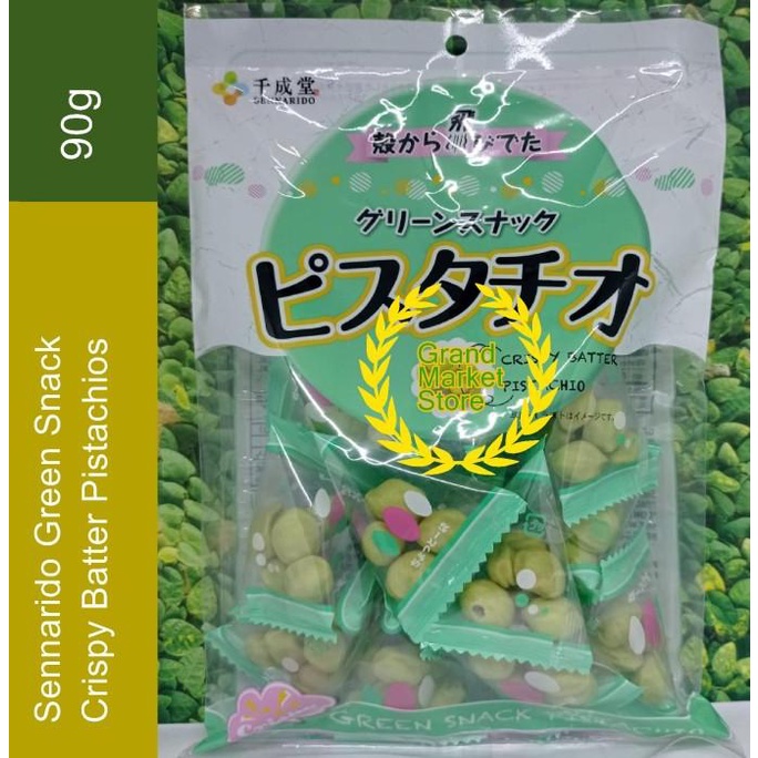 

Sennarido Green Snack Crispy Batter Pistachios 90g Kacang Jepang hen