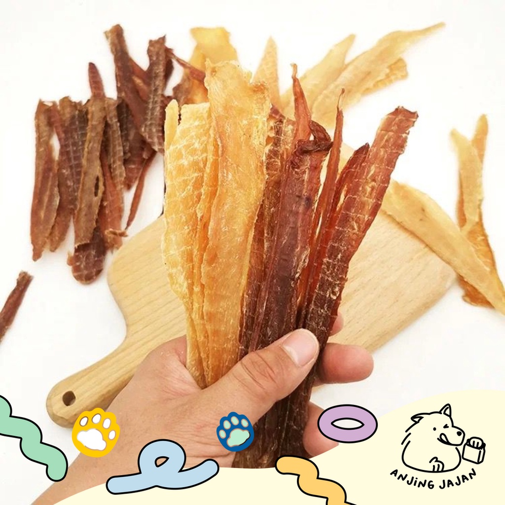 [PROMO] Chew &amp; Bark Natural Dried Chicken &amp; Duck Jerky | Snack Anjing | Cemilan Anjing Ayam Bebek Kering | Treats Anjing