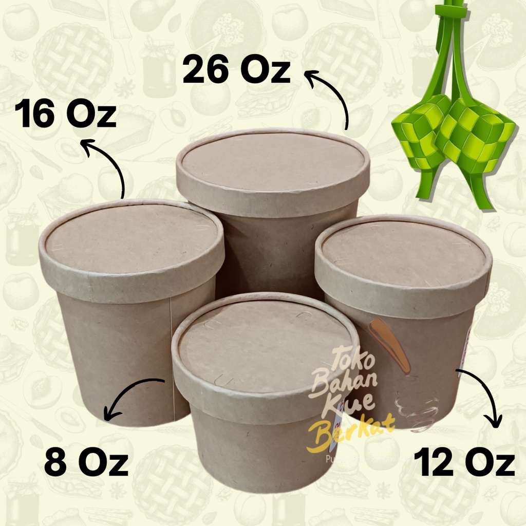 BROWN PAPER CUP SOUP 16 Oz / MANGKOK KERTAS / 10 PCS