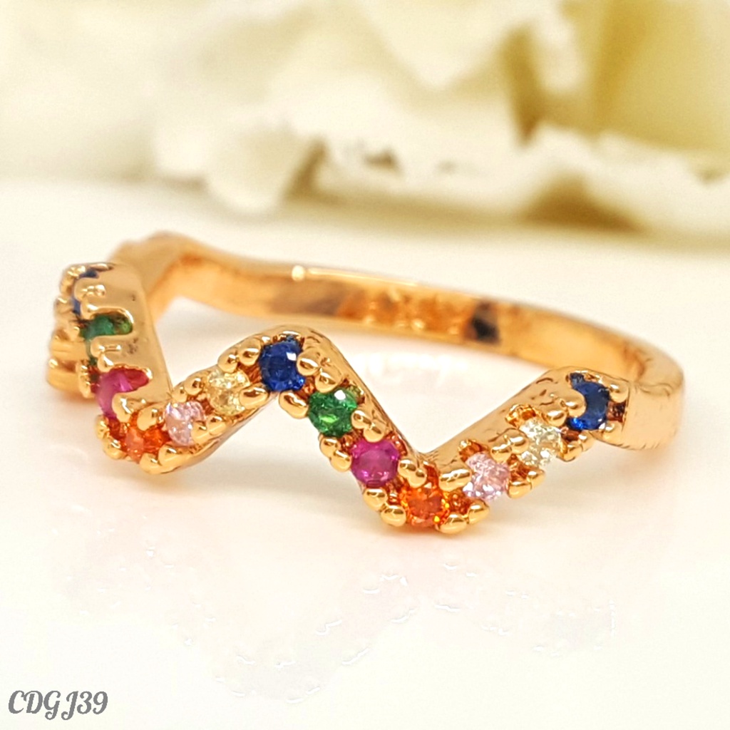 PGX Cincin Xuping Wanita Perhiasan Lapis Emas Aksesoris Fashion Premium - Z314