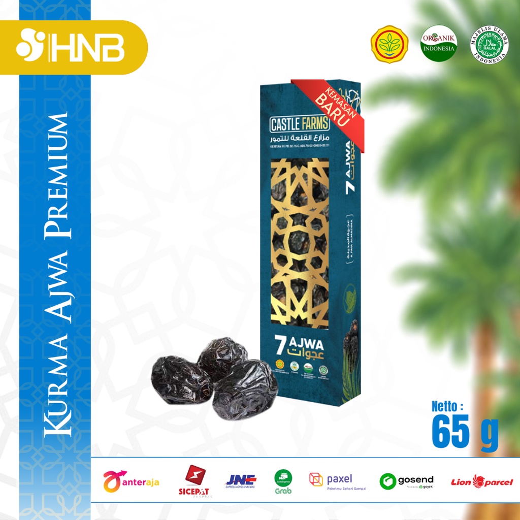 Castle Farms - Kurma Ajwa Organik 7 Butir