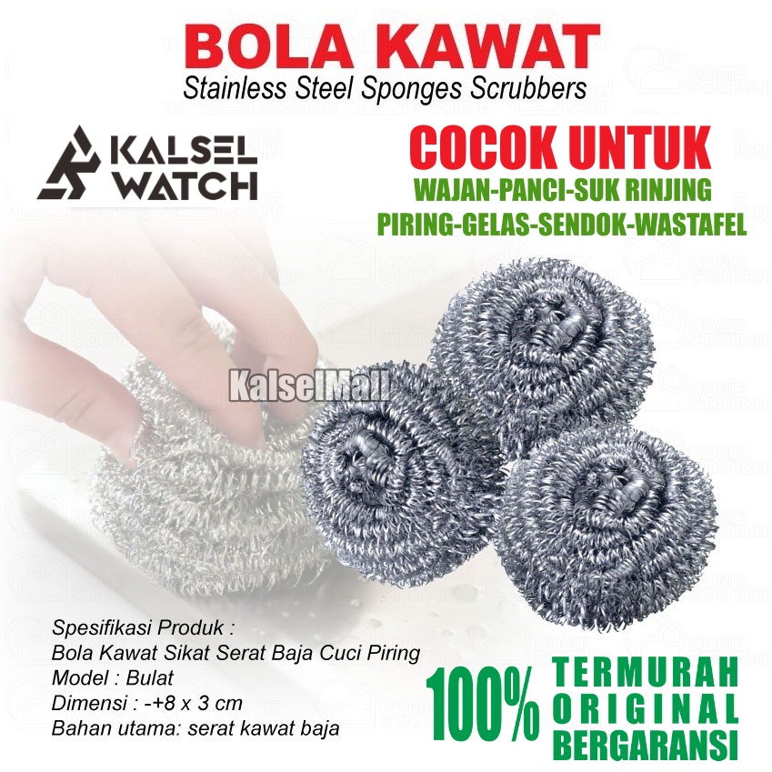 Sikat Kawat Panci Wajan Stainless Sikat Besi Sabut Kawat Penyikat Cuci Piring Teflon Rinjing Spon Pembersih Kawat Sutil Spatula AD26