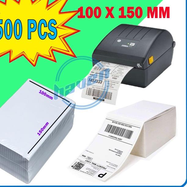 ۝ Kertas Thermal Label Thermal 100 x PCS / Label Thermal A6 Label Sticker Barcode ◊