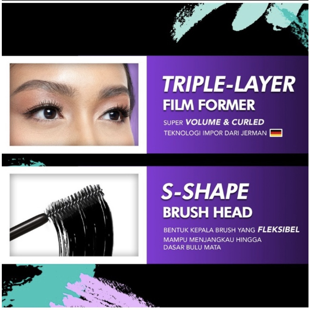 DAZZLE ME Holy Moly Volume Mascara / Penebal Pelentik Bulu Mata