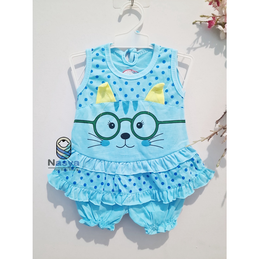 [N-094] NEW !! Baju Bayi Perempuan MURAH set celana (3-6 bulan)