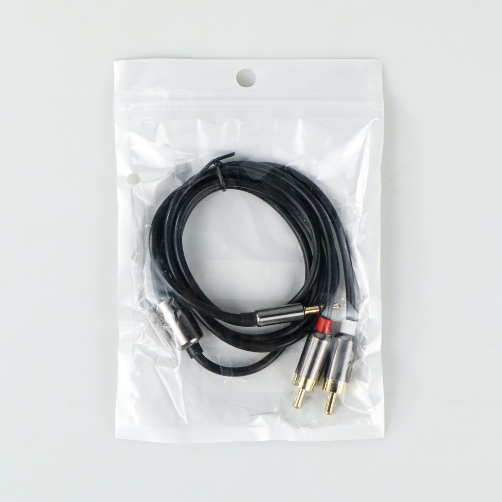 FONKEN Kabel AUX 3.5 mm Male ke RCA Male 100 cm - R1 - Black