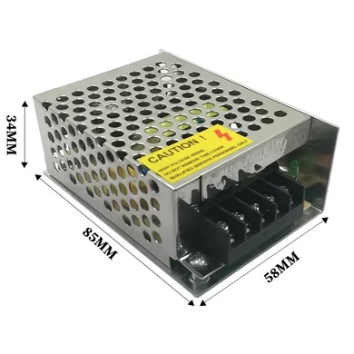 POWER SUPPLY Switching Adaptor CCTV LED DC 12V 3A Casing Metal Jaring