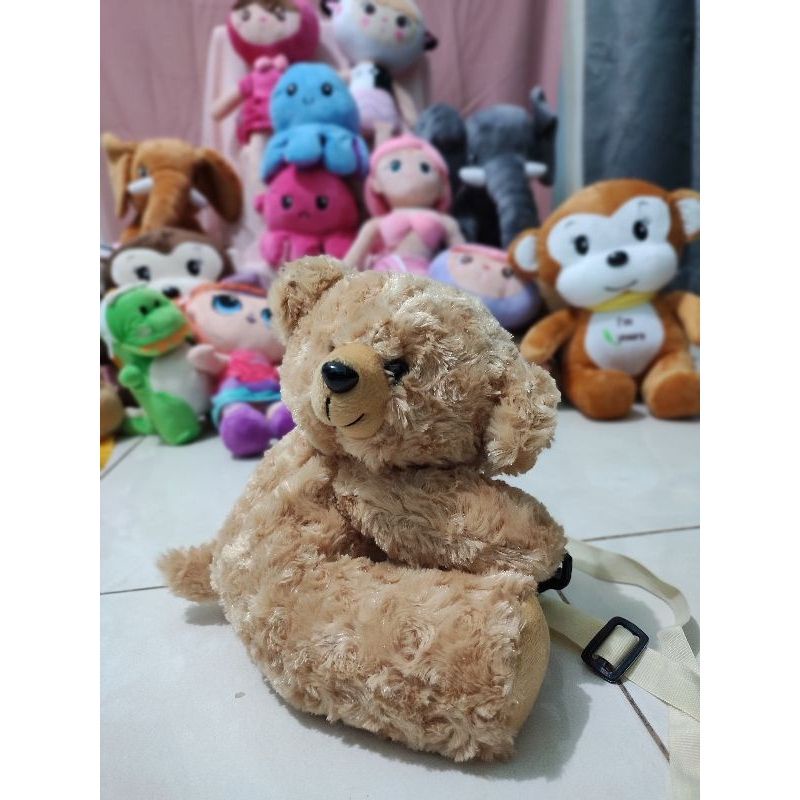 Sling bag bear beruang merangkul lucu tas selempang unik gift ulang tahun kado hadian cute