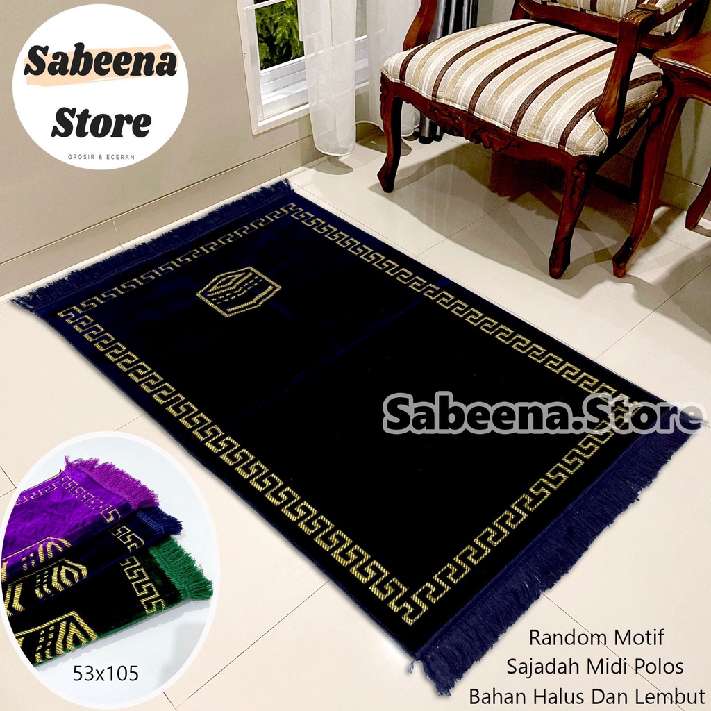 Sajadah turkey Turki Ukuran Midi 55x110 Bahan Bulu Halus Oleh Oleh Hai dan Umbroh By Sabeena.Store