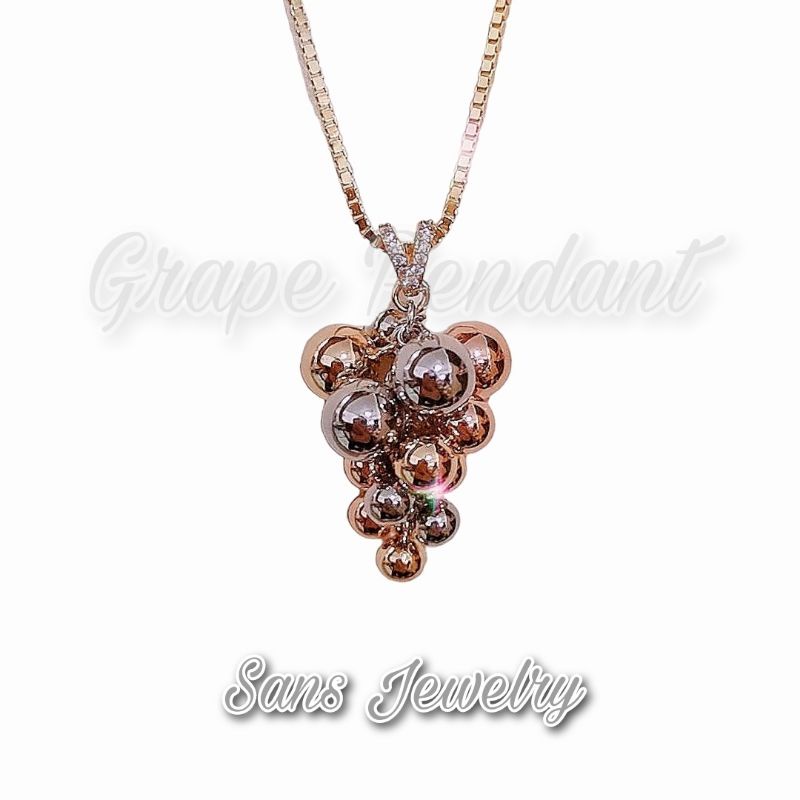 GRAPE PENDANT by Sans Jewelry / Kalung Wanita Kalung Cewek Liontin Anggur Kalung Silver Perak Kalung
