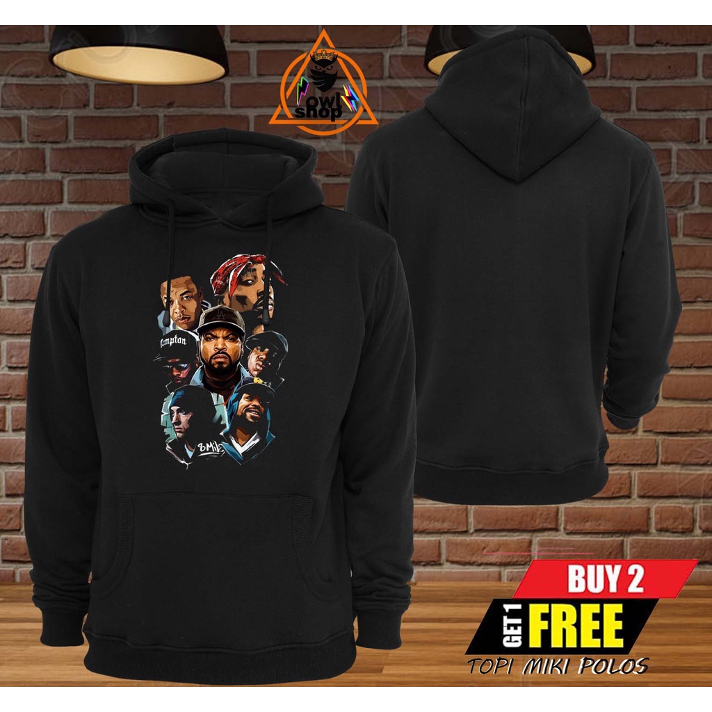 Jaket Sweater Hoodie 8 MILE Keren Pria & Wanita