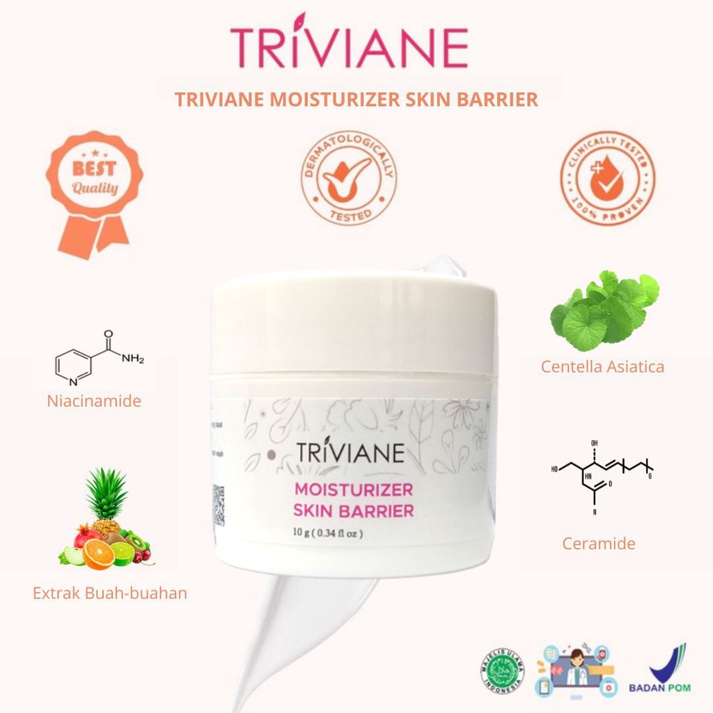 [BPOM] Triviane Moisturizer Skin Barrier 10gr by Triviane Natural Skin Clinic