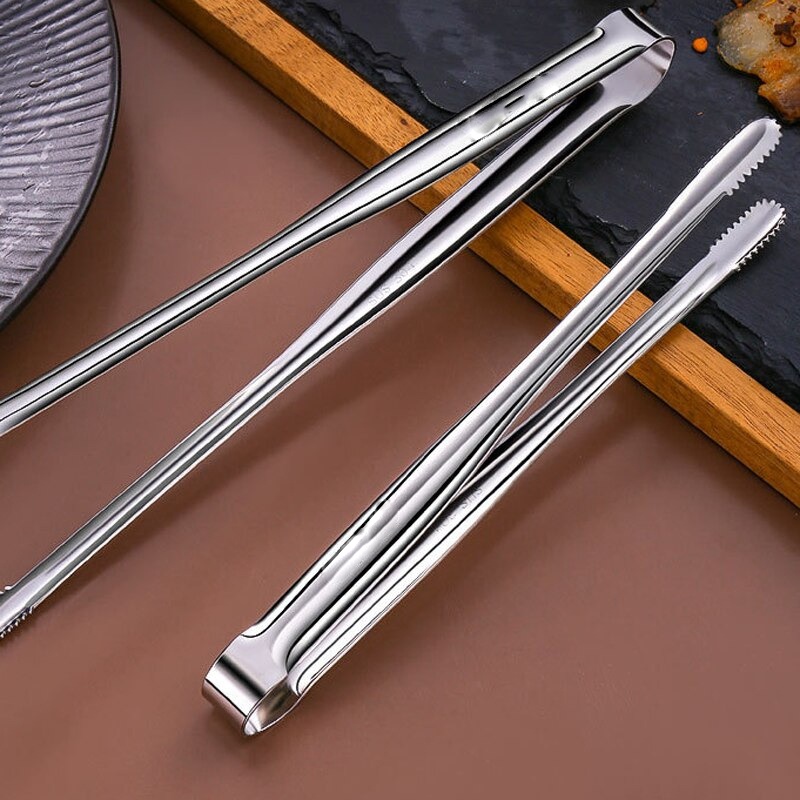 Penjepit Makanan Jepitan Capit Serbaguna BBQ Clip Tongs 30.5 cm - GF03 - Silver Stainless Steel