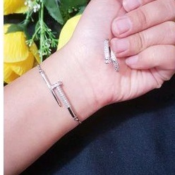 Xuping Gelang cincin silver Paku full mata 83